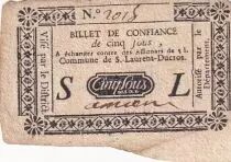 Francia 5 Sous 6 Deniers - Hautes-Alpes - Saint Laurent Ducros - 1792