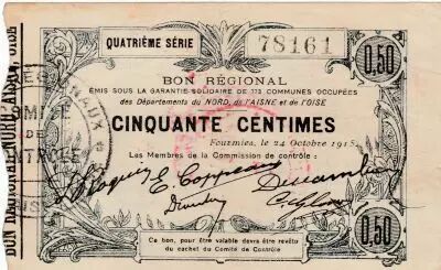 Francia 50 cent. Fourmies - Fourth serial -  08/05/1916