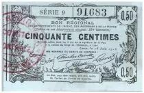 Francia 50 cent. Laon R&eacute;gional - 1916