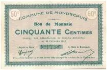 Francia 50 cent. Mondrepuis City - 1915