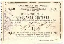 Francia 50 cent. Oisy City - 1915