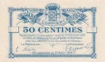 Francia 50 Centimes - Annonay Chamber of Commerce - August 31, 1914 - Unissued