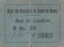 Francia 50 Centimes - Bon de cantine - D�p�t des prisonniers de guerre de Nevers