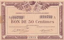 Francia 50 Centimes - Chamber of Commerce - Quimper et Brest- 1915 - Serial A