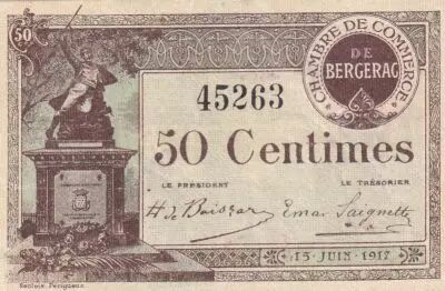 Francia 50 Centimes - Chambre de Commerce - Bergerac - 15-06-1917 - 45263