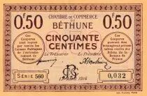 Francia 50 Centimes - Chambre de Commerce - B&eacute;thune - 17-04-1916 - S&eacute;rie 560