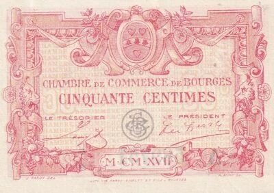 Francia 50 centimes - Chambre de Commerce - Bourges - 1920 - S�rie A