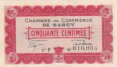 Francia 50 centimes - Chambre de Commerce - Nancy
