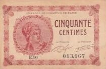 Francia 50 Centimes - Chambre de commerce - Paris - 1920 - S&eacute;rie E.90