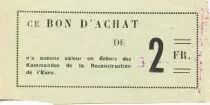 Francia 50 Centimes - Eure Reconstruction Commandos Coupon - XF