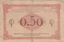 Francia 50 Centimes - Paris Chamber of Commerce - 1920-1923 - F to VF - Serial E.98