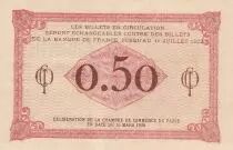Francia 50 Centimes - Paris Chamber of Commerce - 1920-1923 - XF - Serial B.78