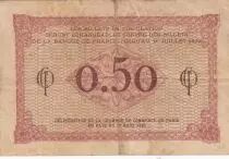 Francia 50 Centimes - Paris Chamber of Commerce - 1920-1923 - XF - Serial B.78