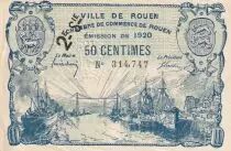 Francia 50 Centimes - Rouen Chamber of Commerce 1920 - VF