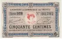 Francia 50 Centimes - Troyes Chamber of Commerce 1918 - aUNC