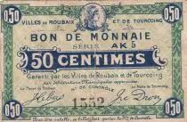 Francia 50 Centimes - Ville - Roubaix-Tourcoing - S&eacute;rie AK 5