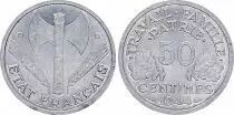 Francia 50 Centimes, Etat Fran&ccedil;ais - Bazor - 1944 B Beaumont-le-Roger - XF