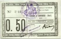 Francia 50 Centimes Bouvignies City - 1915