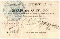 Francia 50 Centimes Dury City - 1915