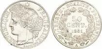 Francia 50 Centimes Francs Ceres - Third Republic - 1881 A Paris