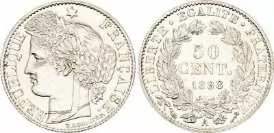 Francia 50 Centimes Francs Ceres - Third Republic - 1881 A Paris