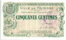 Francia 50 Centimes Mayenne City - 1917