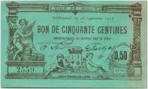 Francia 50 Centimes Mouy City - 1915