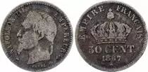 Francia 50 Centimes Napoleon III - 1867 A Paris - Silver