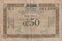 Francia 50 Centimes Regie des chemins de Fer - 1923 - Serial B.1 - F - R.4