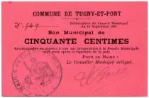 Francia 50 Centimes Tugny-Et-Pont City - 1914
