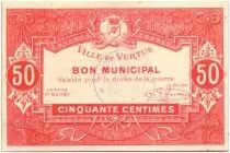 Francia 50 Centimes Vertus City - 1917