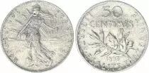 Francia 50 C&eacute;ntimos Semeuse - 1899 - Plata