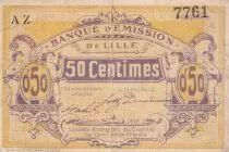 Francia 50 Cents - Banque d\'&eacute;mission - Lille - 01-1915 - S&eacute;rie AZ 7761
