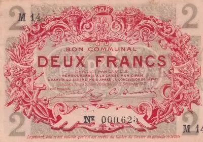 Francia 50 Cents - Banque d\'�mission - Lille - 15-12-1917 - S�rie M 14