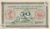 Francia 50 Cents - Belfort - Regional Coupon  - 04-11-1918 - Serial 132