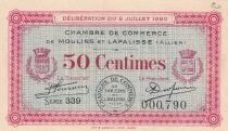 Francia 50 cents - Chamber of  Commerce - Moulins et Lapalisse - 02-07-1920 - S&eacute;rie 339