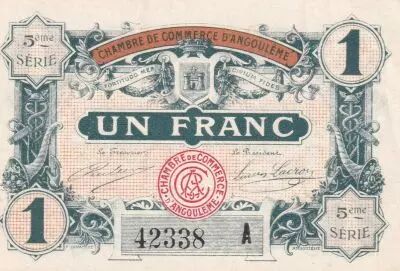 Francia 50 Cents - Chamber of Commerce  - Angoul�me - 15-01-1915