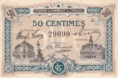 Francia 50 Cents - Chamber of Commerce -  Limoges