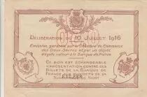 Francia 50 Cents - Chamber of Commerce - Deux-S&egrave;vres - 10-07-1916 - Serial 888