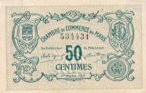 Francia 50 Cents - Chamber of commerce - Le Mans - 01-03-1917 - Serial 2