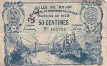 Francia 50 Cents - Chamber of Commerce - Rouen - 3rd serie - 1920