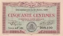 Francia 50 Cents - Chambre de commerce de Chamb&eacute;ry - Serial AF 181 - P.44-12