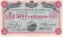 Francia 50 Cents - Chambre de commerce de Vienne - Serial AO 140- P.128-26
