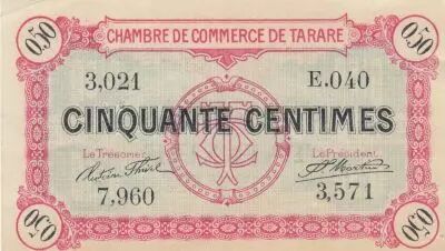 Francia 50 Cents - Chambrer of commerce - Tarare - 22-01-1916 - Serial E.040