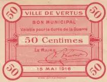 Francia 50 Cents - City of Vertus - 15-05-1916