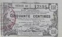 Francia 50 Cents - Laon - Regional Coupon - 16-06-1916 - Serial 40