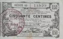 Francia 50 Cents - Laon - Regional Coupon - 16-06-1916 - Serial 42