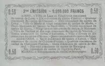 Francia 50 Cents - Laon - Regional Coupon - 16-06-1916 - Serial 42