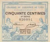 Francia 50 Cents - Lyon - Chamber of Commerce - 09-09-1915 - Second Serial