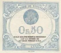 Francia 50 Cents - Lyon - Chamber of Commerce - 09-09-1915